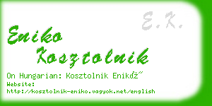 eniko kosztolnik business card